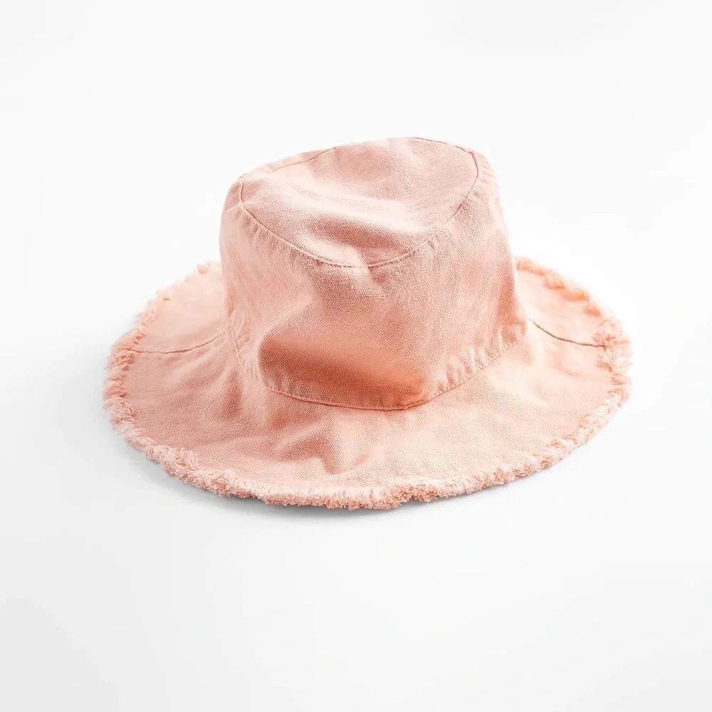 Zara | Accessories | Nwt Zara Peach Cotton Bucket Hat | Poshmark